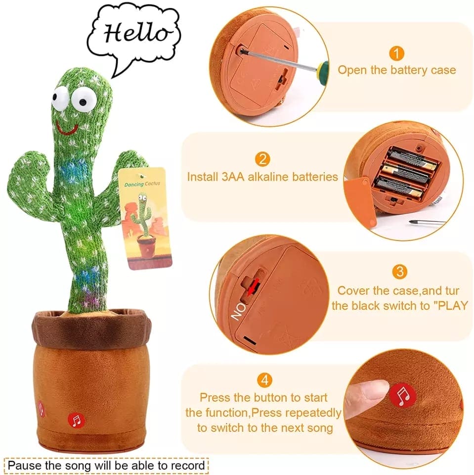 Lovely Talking Toy Dancing Cactus, Cactus Plush Toy, New Electronic Dancing Cactus, Luminous Recording Learning to Speak Twisting Kid Toy, Speak Talk Sound Record Repeat Toy, Kids Education Toy Lovely Talking Toy Dancing Cactus, Cactus Plush Toy, New Electronic Dancing Cactus, Luminous Recording Learning to Speak Twisting Kid Toy, Speak Talk Sound Record Repeat Toy, Kids Education Toy